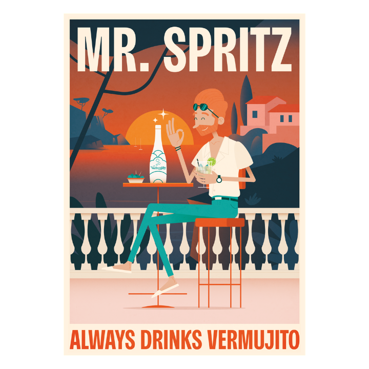 Póster A3 Vintage Mr.Spritz
